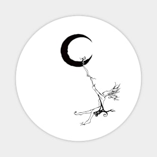 Crecent heart moon gothic fairy Magnet